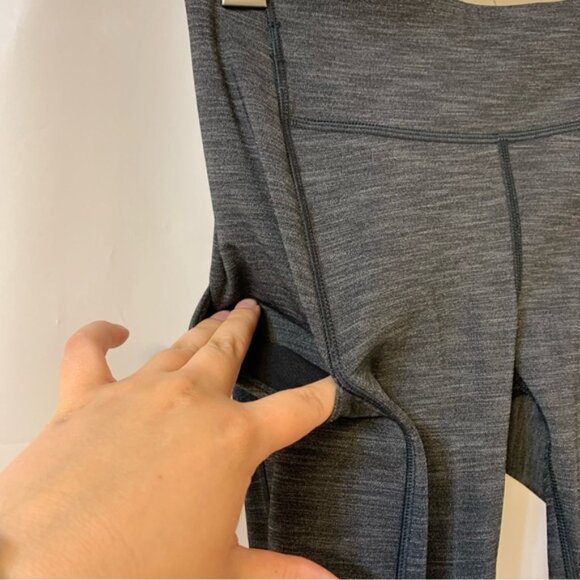 Lululemon Speed Up Tight Full-On Luxtreme Brushed 28" Heathered Black Size 4 - Picture 4 of 11